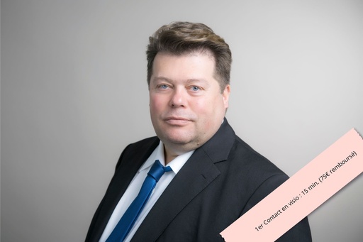 1er Contact en visio - 15min 0€ ( Garantie 75€) 